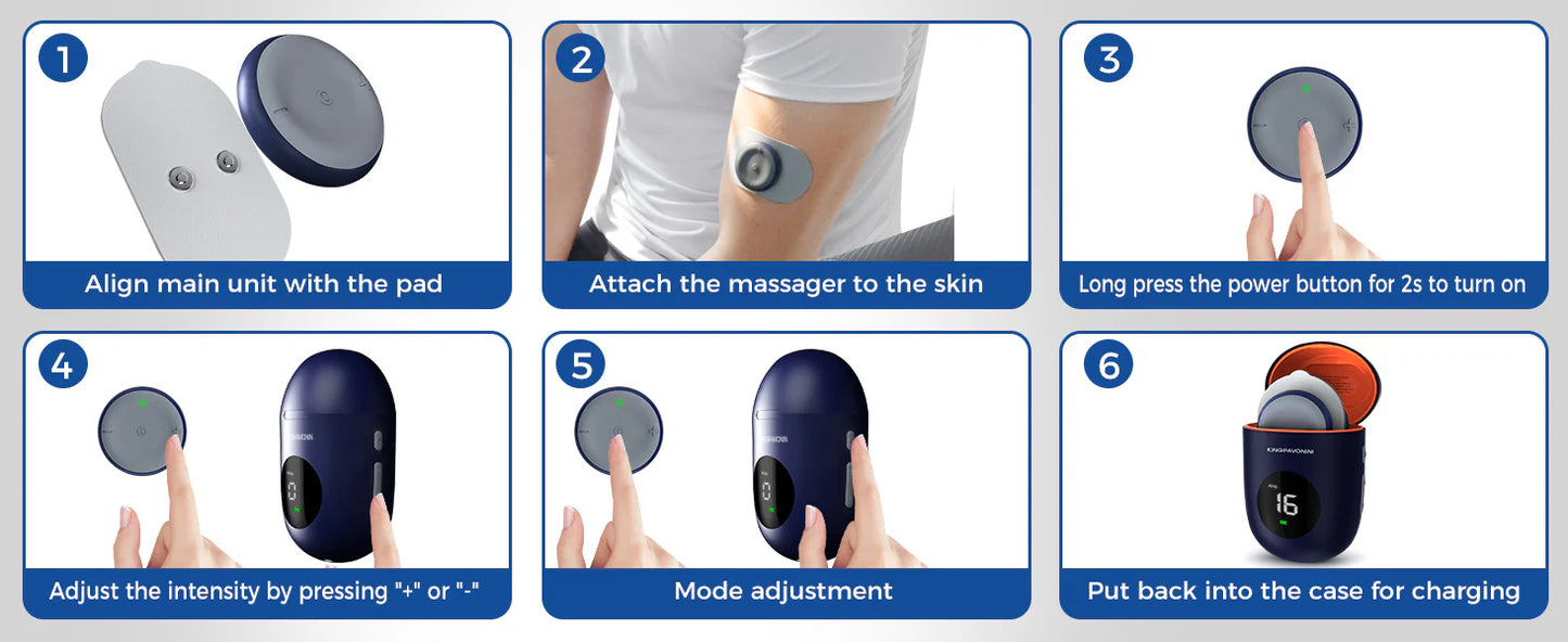 KingPavonini® Wireless TENS Unit for Pain Relief (4 Pads)