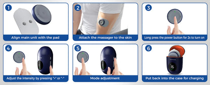 KingPavonini® Wireless TENS Unit for Pain Relief (4 Pads)