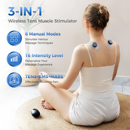 KingPavonini® Wireless TENS Unit for Pain Relief (4 Pads)
